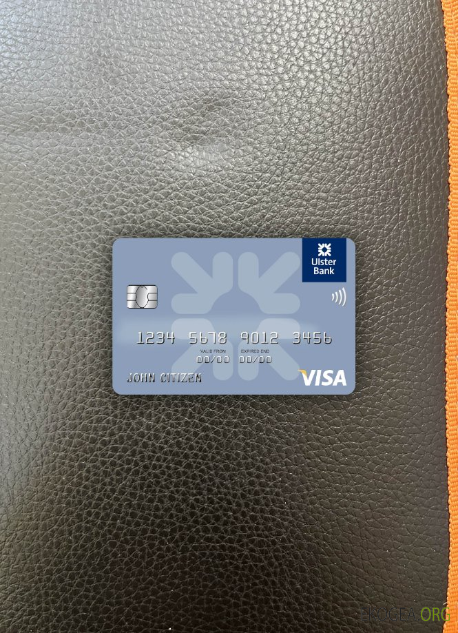 Irlande Ulster Bank Irlande carte visa photolook , avant